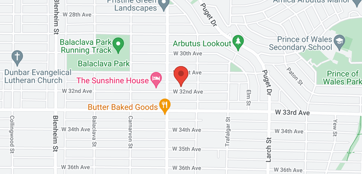 map of 2860 W 33RD AVENUE